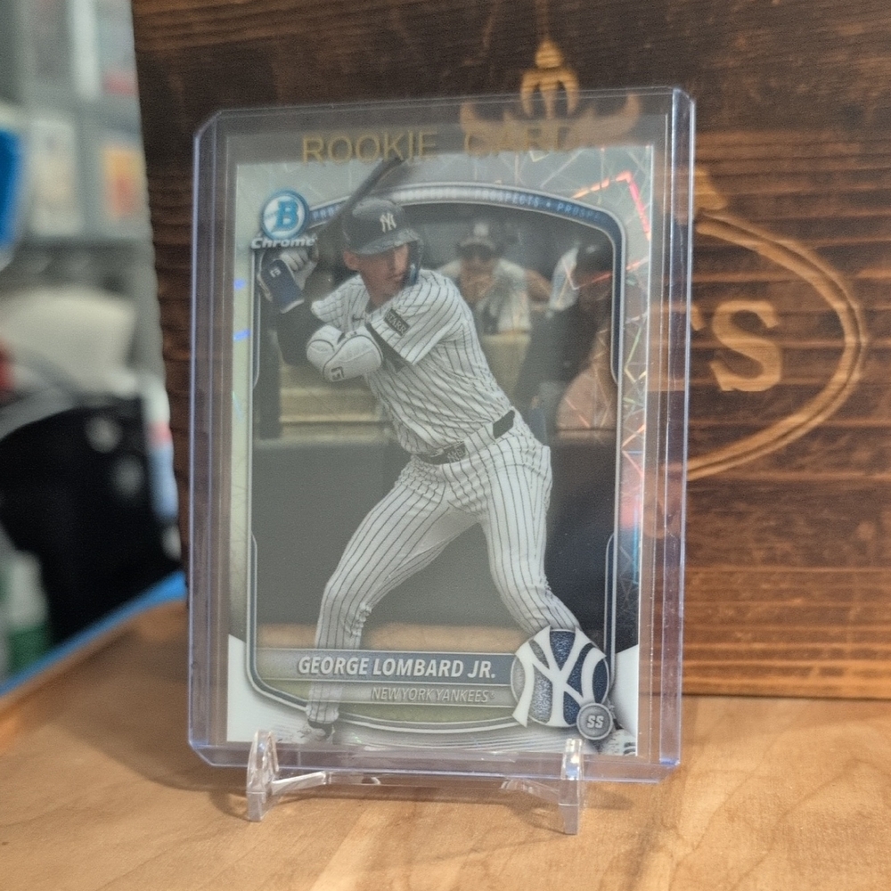 2025 Bowman Chrome Prospects George Lombard Jr. Rookie Card Laser Refractor NYY